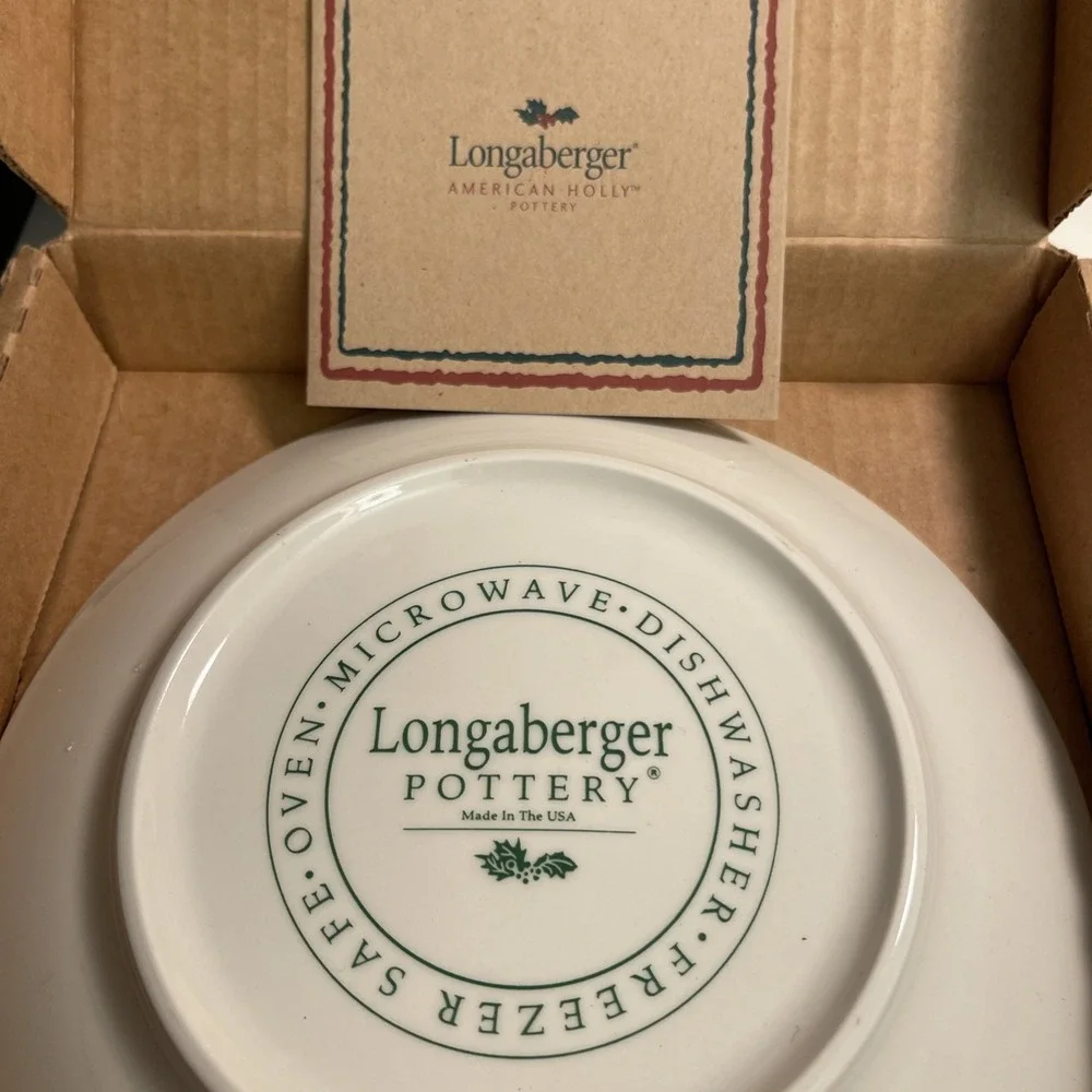 Longaberger Pottery American Holly 8